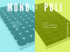 Panel mono vs poli cristalino